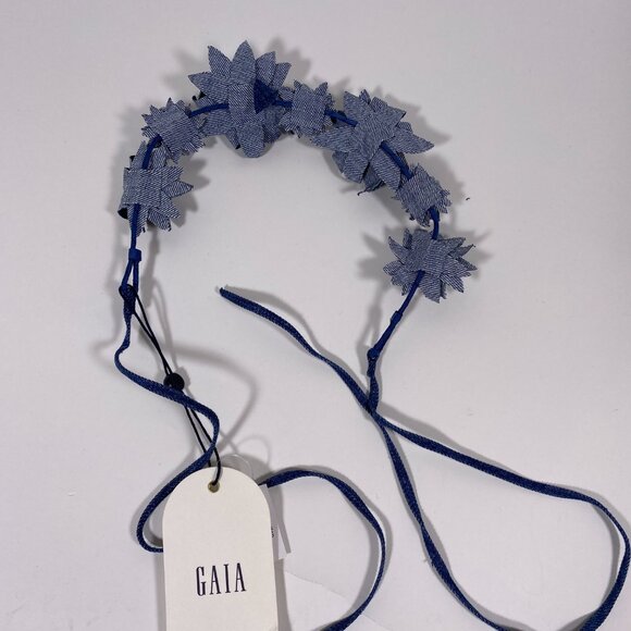 GAP x CULT GAIA Denim Flower Crown Headband - Picture 2 of 5